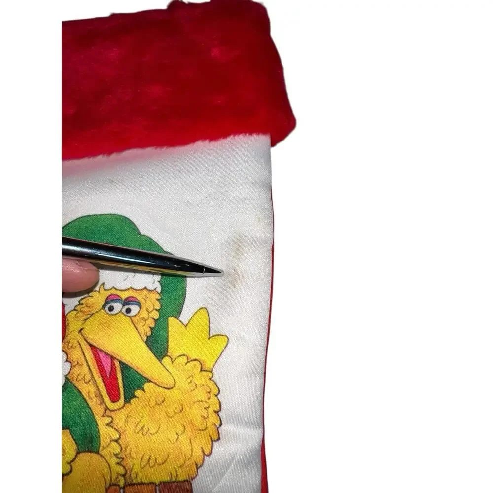 Vintage 1982 Sesame‎ Street Christmas Stocking PBS Big Bird Bert Ernie Felt